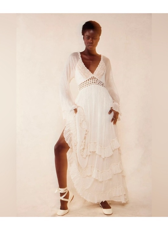 Free People Dresses & Skirts - Free People Seraphina Maxi Dress ivory
